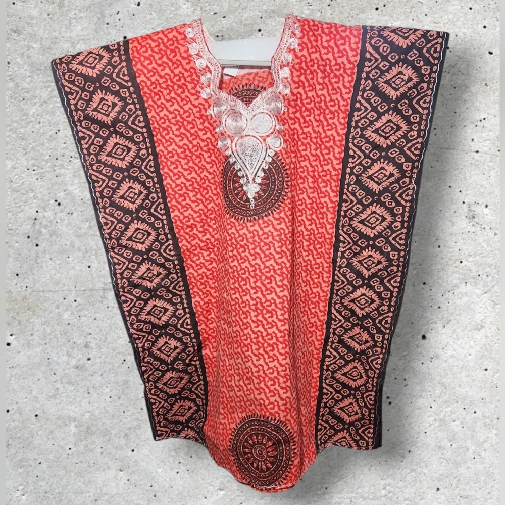 Rare Disney Parks Dashiki Kaftan Embroidered Poncho Dress New With Tags